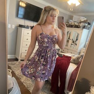 Floral lavender dress